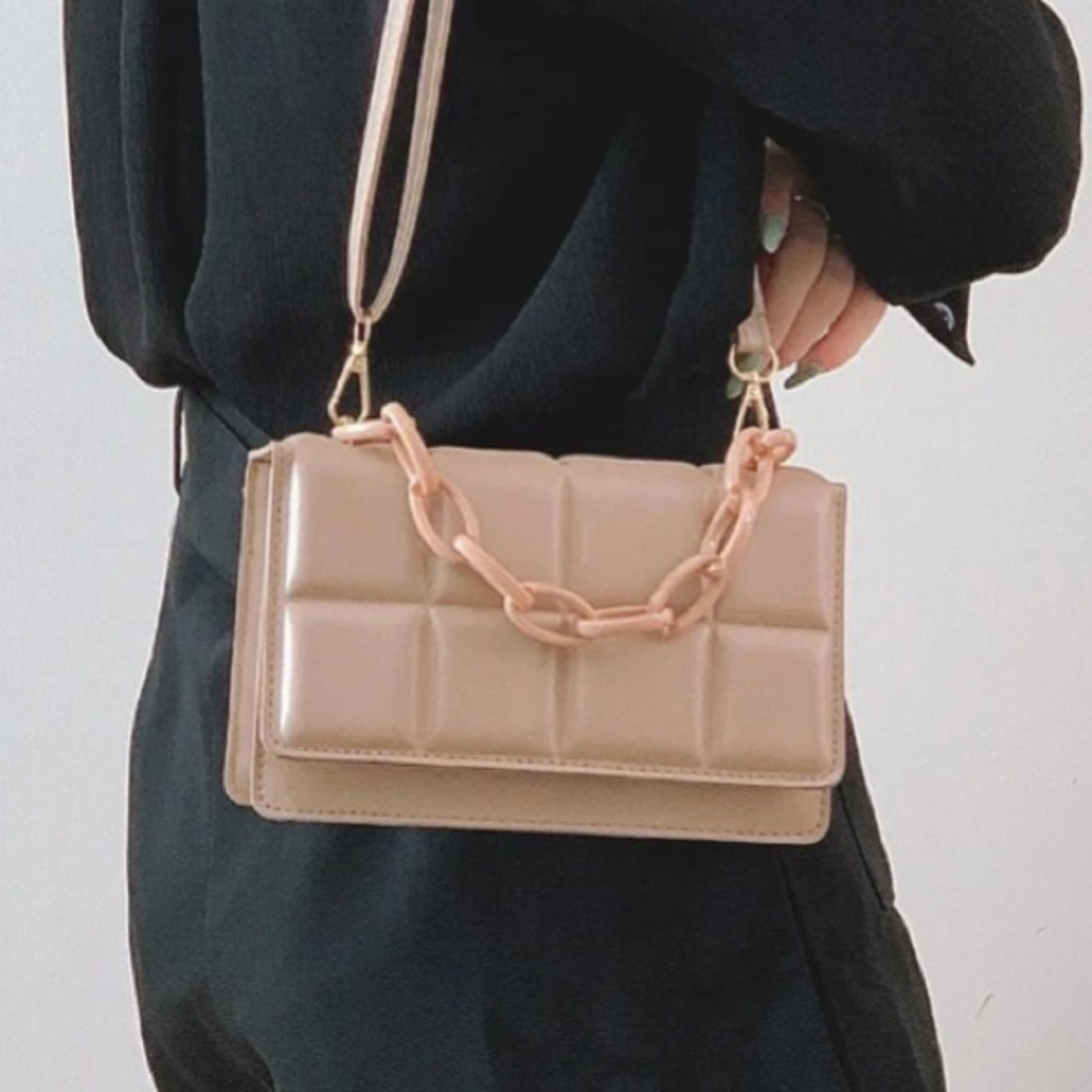 Chain Decor Satchel Bag